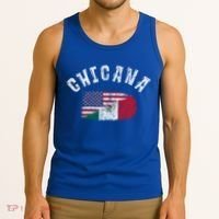 Chicana Mexican American Flag Mexico United States Latina Meaningful Gift Tank Top thumb 3