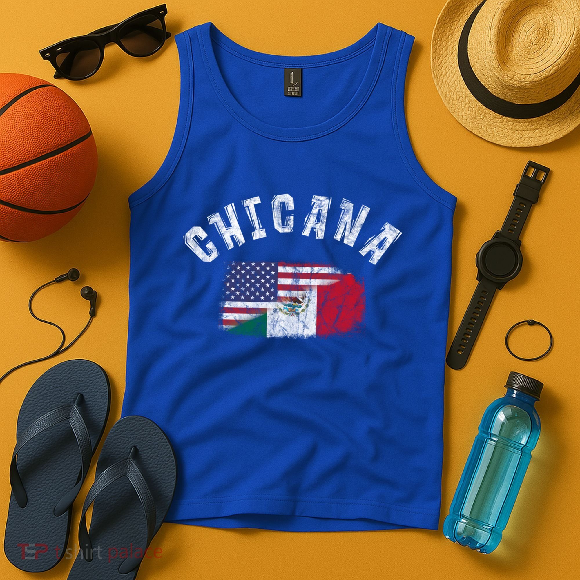 Chicana Mexican American Flag Mexico United States Latina Meaningful Gift Tank Top