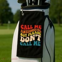 Call Me Antisocial But Please DonT Call Me Golf Towel thumb 2