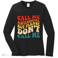 Call Me Antisocial But Please DonT Call Me Women's Long Sleeve Shirt thumb 0