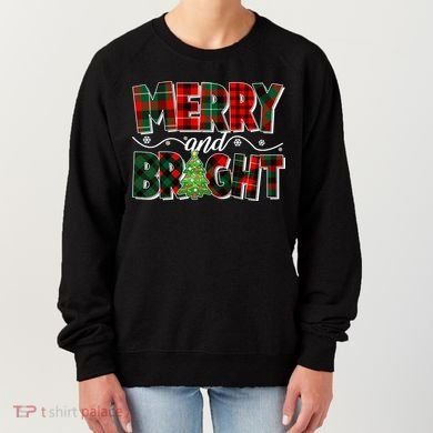 Christmas Merry And Bright Red And Green Patterns Women's Sweatshirt