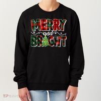 Christmas Merry And Bright Red And Green Patterns Women's Sweatshirt thumb 0