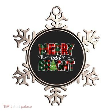 Christmas Merry And Bright Red And Green Patterns Ornament