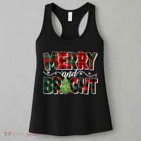 Christmas Merry And Bright Red And Green Patterns Women's Tank Top thumb 3