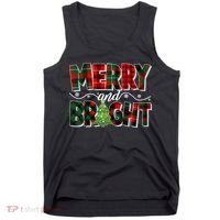 Christmas Merry And Bright Red And Green Patterns Tank Top thumb 0