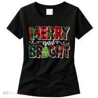 Christmas Merry And Bright Red And Green Patterns Women's T-Shirt thumb 0