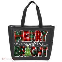 Christmas Merry And Bright Red And Green Patterns Tote Bag thumb 0