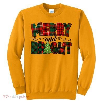 Christmas Merry And Bright Red And Green Patterns Sweatshirt