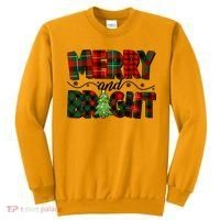 Christmas Merry And Bright Red And Green Patterns Sweatshirt thumb 0