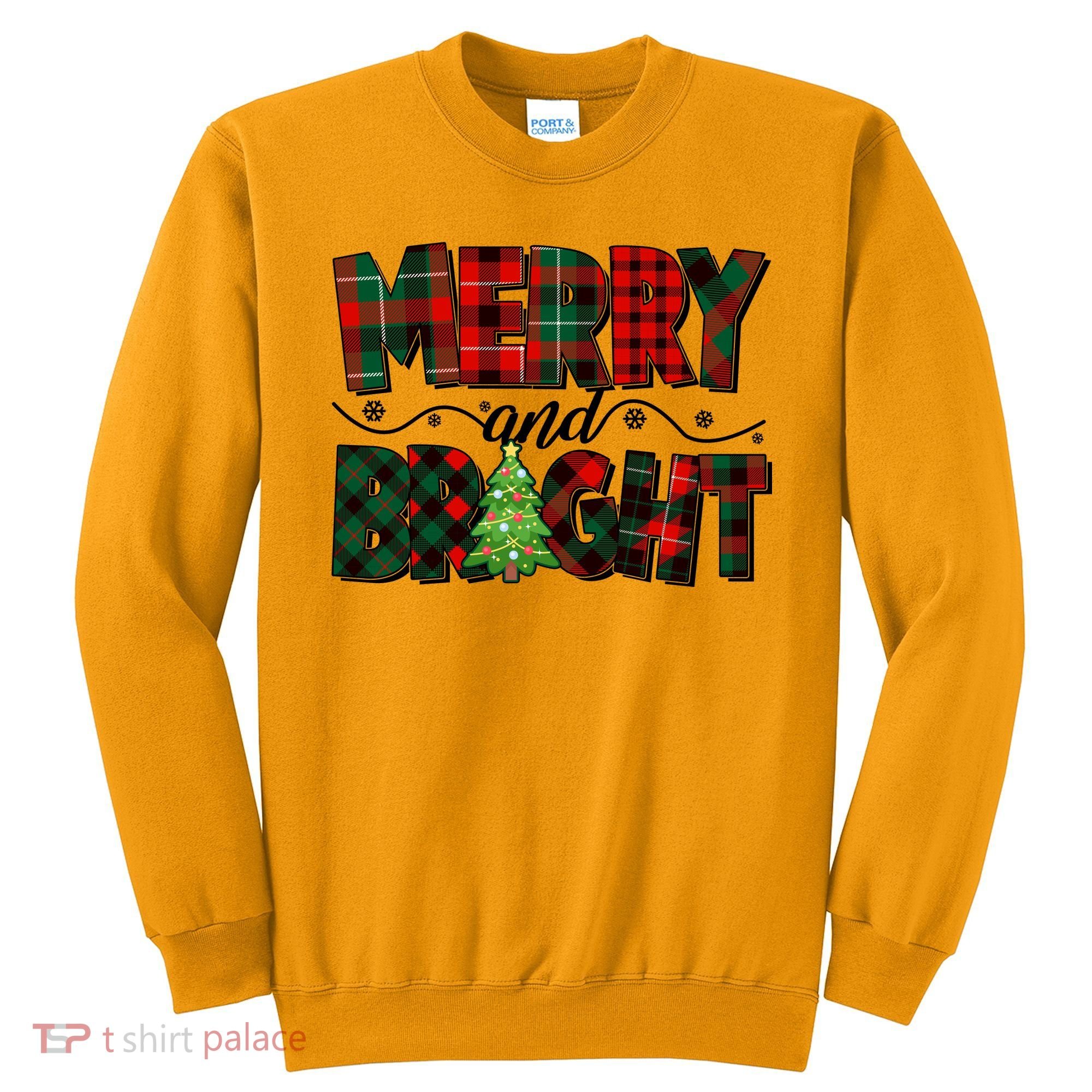 Christmas Merry And Bright Red And Green Patterns Sweatshirt