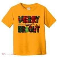 Christmas Merry And Bright Red And Green Patterns Toddler T-Shirt thumb 0
