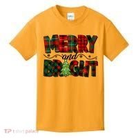 Christmas Merry And Bright Red And Green Patterns Kids T-Shirt thumb 0