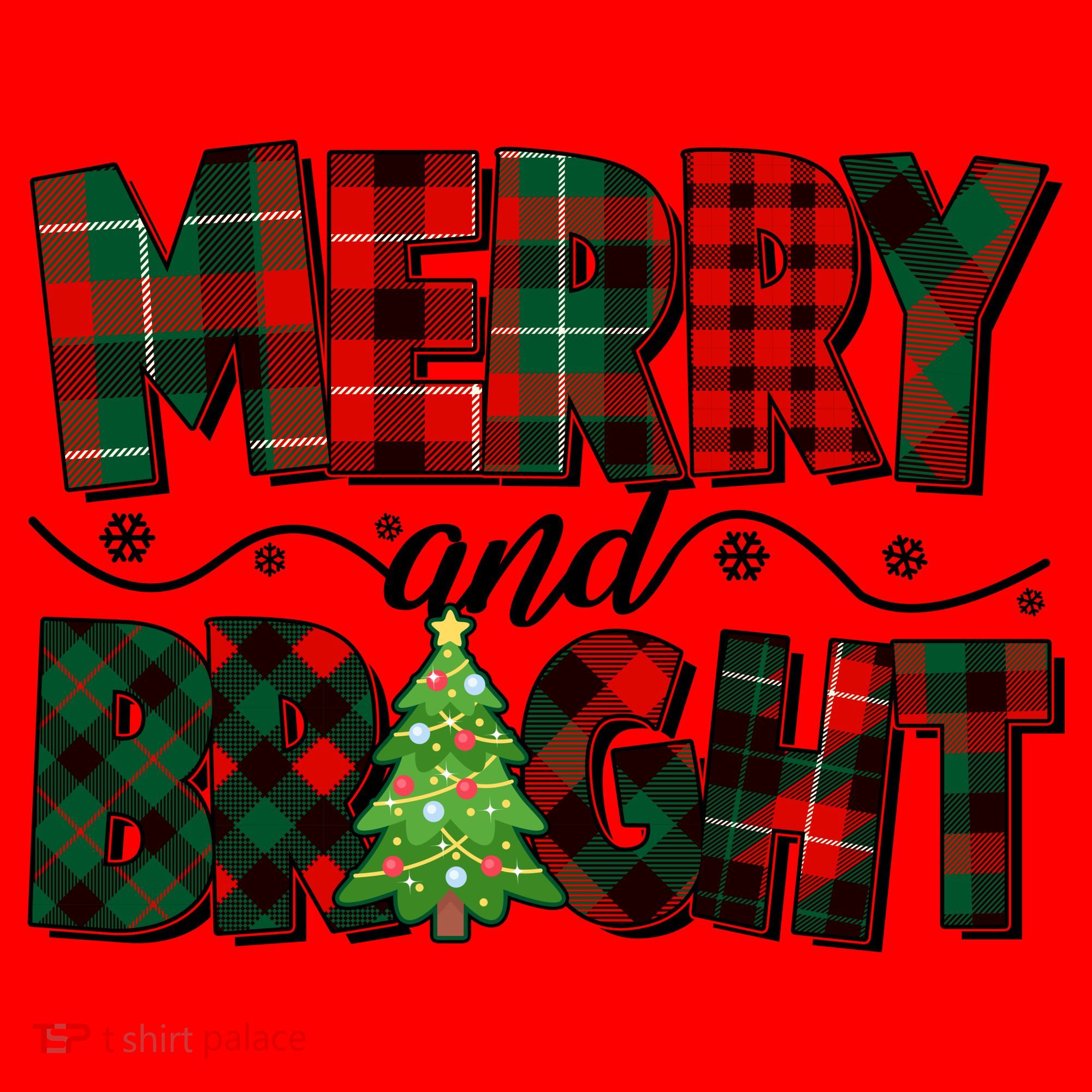 Christmas Merry And Bright Red And Green Patterns Santa Hat