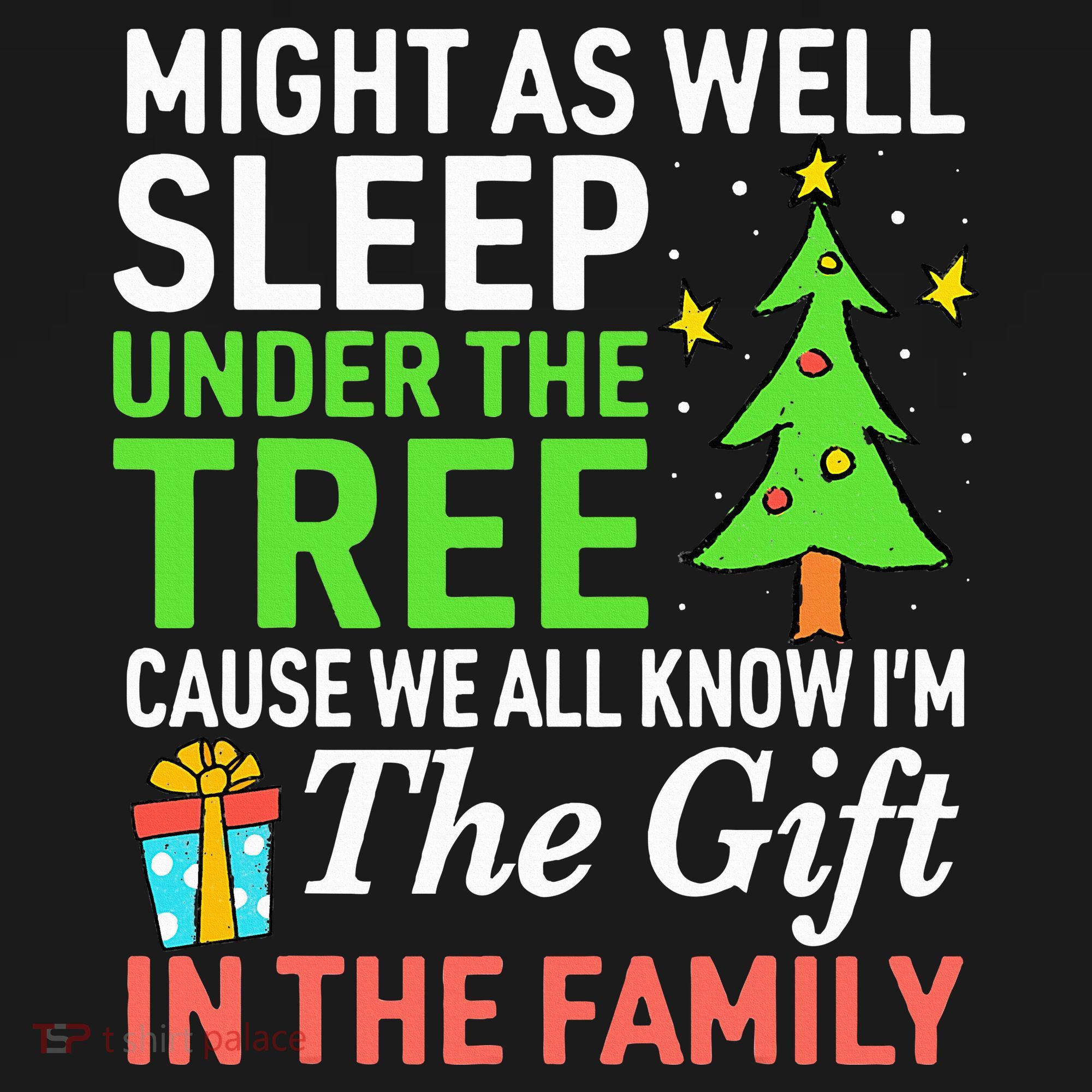 Christmas Might As Well Sleep Under the Tree  USA-Made Doggie Bandana
