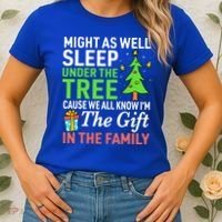 Christmas Might As Well Sleep Under the Tree  Women's T-Shirt thumb 2