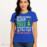 Christmas Might As Well Sleep Under the Tree  Women's T-Shirt thumb 4