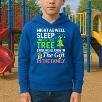 Christmas Might As Well Sleep Under the Tree  Kids Hoodie thumb 2