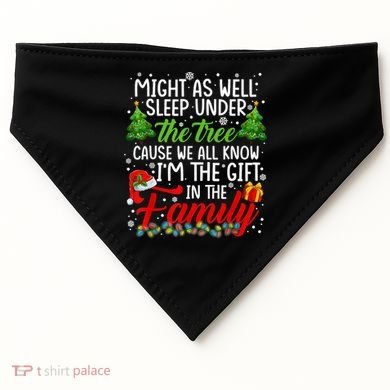 Christmas Might As Well Sleep Under The Tree USA-Made Doggie Bandana