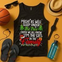 Christmas Might As Well Sleep Under The Tree Tank Top thumb 4