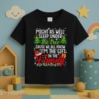 Christmas Might As Well Sleep Under The Tree Toddler T-Shirt thumb 3
