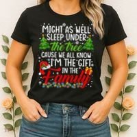 Christmas Might As Well Sleep Under The Tree Women's T-Shirt thumb 2