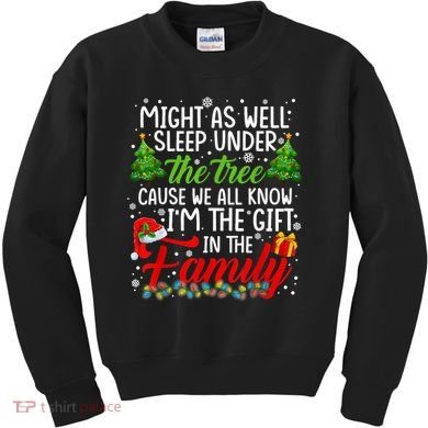 Christmas Might As Well Sleep Under The Tree Kids Sweatshirt