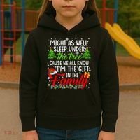 Christmas Might As Well Sleep Under The Tree Kids Hoodie thumb 3