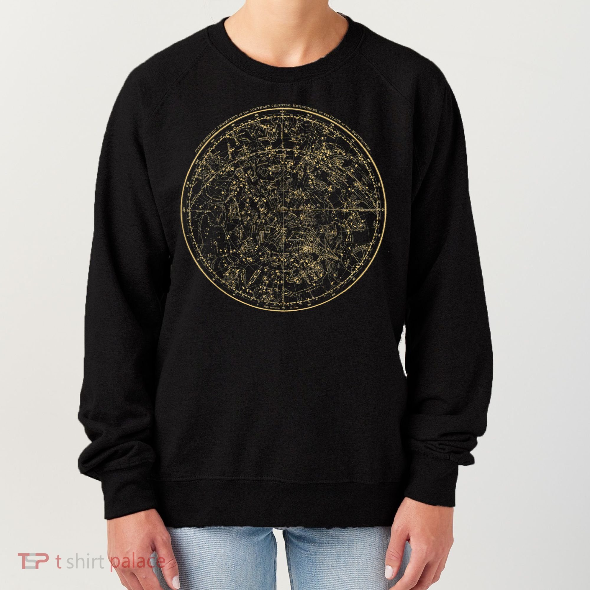 Constellations Map, Astronomy Astrology Mythology Women's Sweatshirt