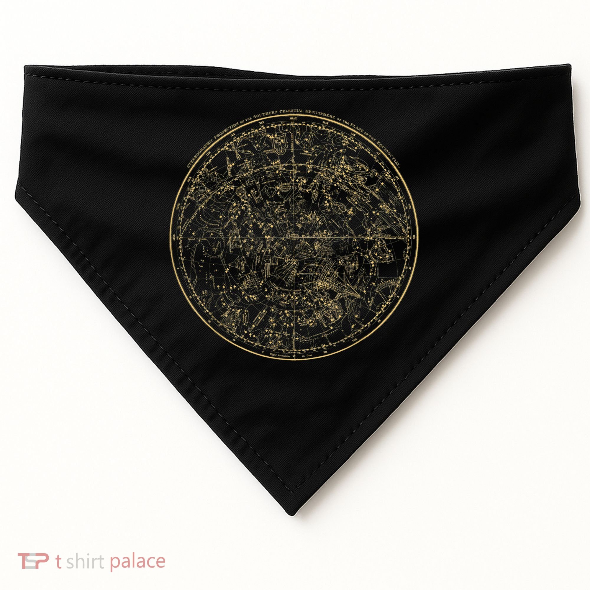 Constellations Map, Astronomy Astrology Mythology USA-Made Doggie Bandana