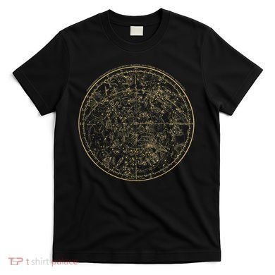 Constellations Map, Astronomy Astrology Mythology T-Shirt