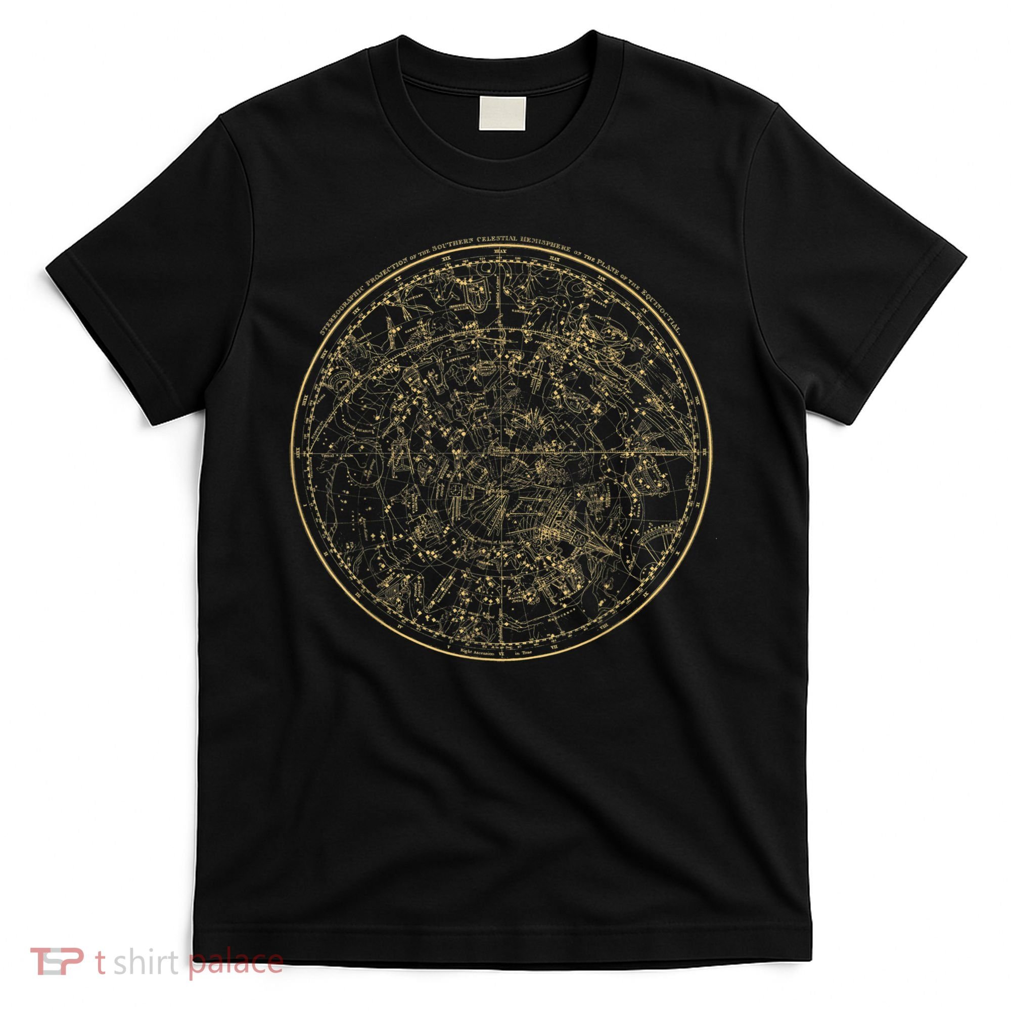 Constellations Map, Astronomy Astrology Mythology T-Shirt
