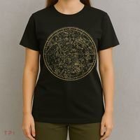 Constellations Map, Astronomy Astrology Mythology T-Shirt thumb 4