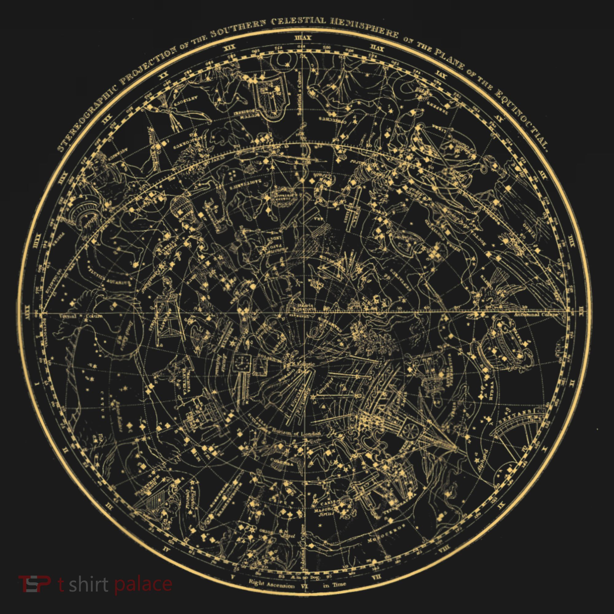 Constellations Map, Astronomy Astrology Mythology Women's Long Sleeve Flannel Pajama Set 