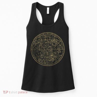Constellations Map, Astronomy Astrology Mythology Women's Tank Top