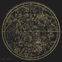 Constellations Map, Astronomy Astrology Mythology Hat thumb 2