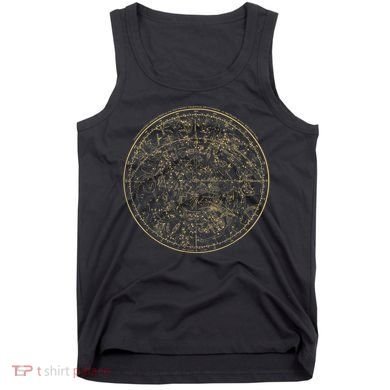 Constellations Map, Astronomy Astrology Mythology Tank Top