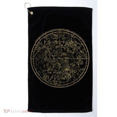 Constellations Map, Astronomy Astrology Mythology Golf Towel