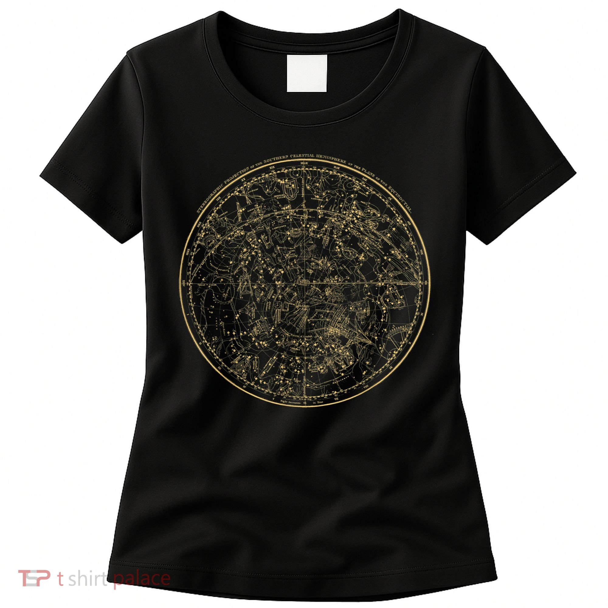 Constellations Map, Astronomy Astrology Mythology Women's T-Shirt