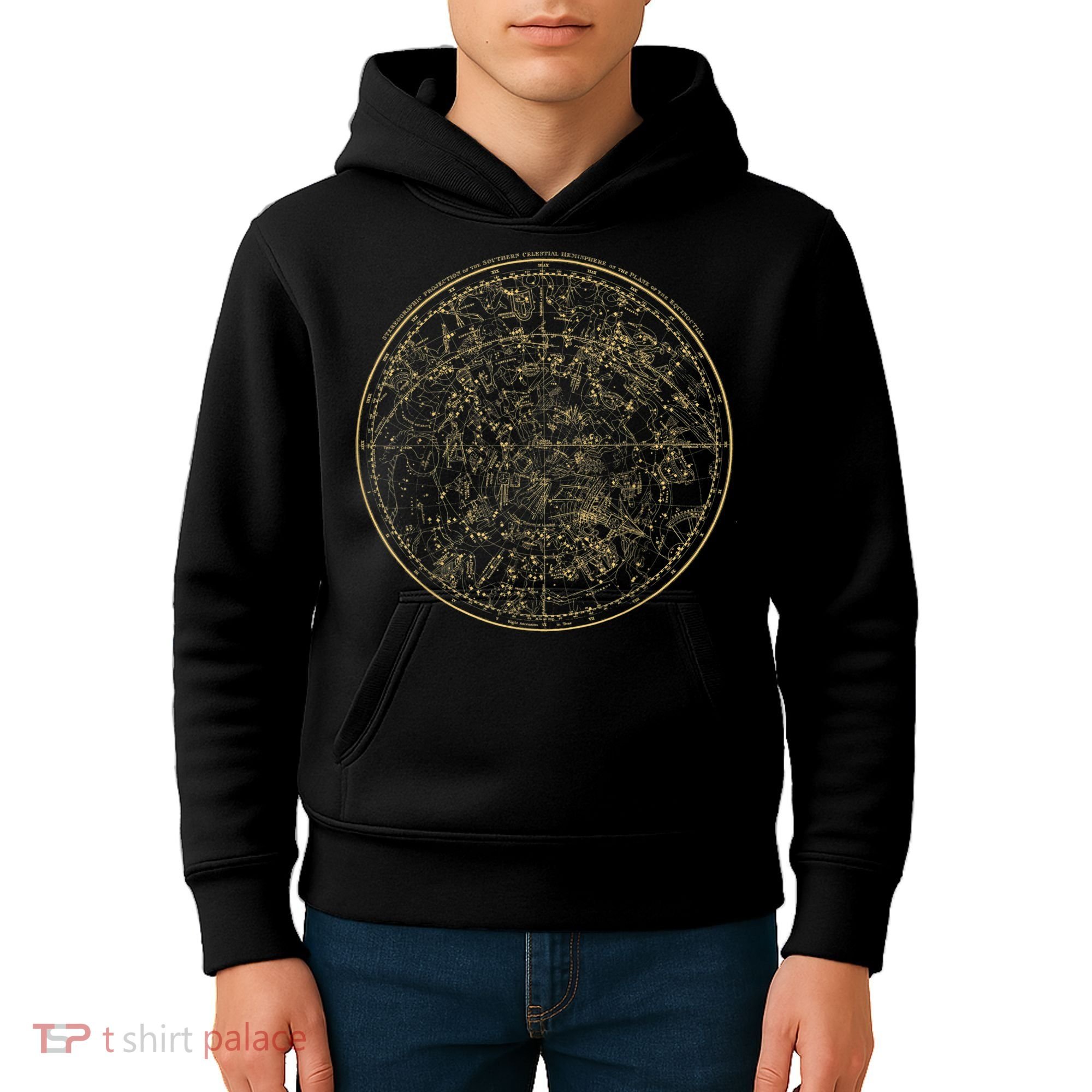 Constellations Map, Astronomy Astrology Mythology Kids Hoodie