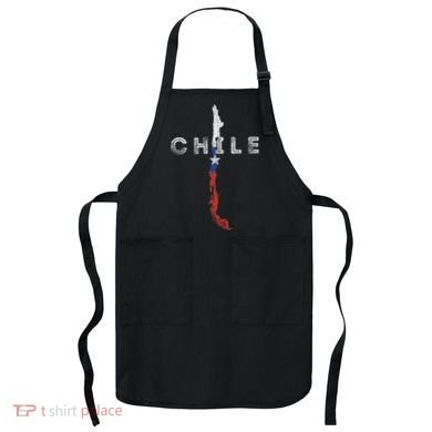 Chilean Map And Flag Distressed Chile Souvenir Apron