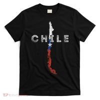 Chilean Map And Flag Distressed Chile Souvenir T-Shirt thumb 0