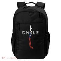 Chilean Map And Flag Distressed Chile Souvenir Backpack thumb 0