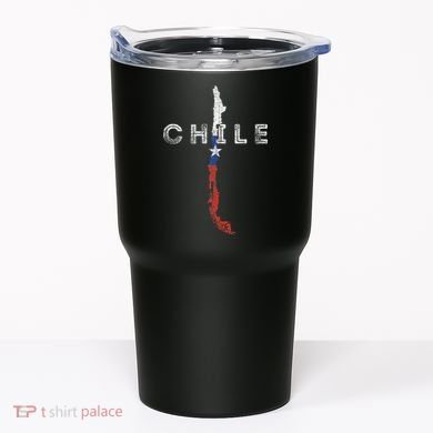 Chilean Map And Flag Distressed Chile Souvenir Tumbler