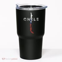 Chilean Map And Flag Distressed Chile Souvenir Tumbler thumb 0