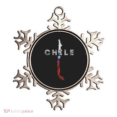 Chilean Map And Flag Distressed Chile Souvenir Ornament