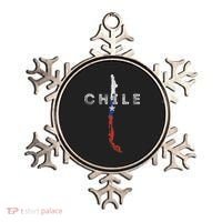 Chilean Map And Flag Distressed Chile Souvenir Ornament thumb 0