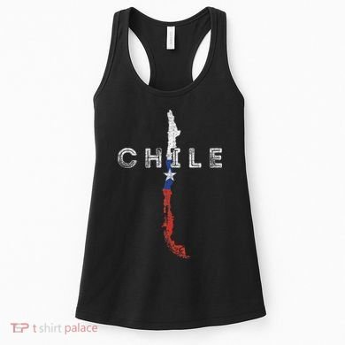 Chilean Map And Flag Distressed Chile Souvenir Women's Tank Top
