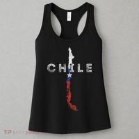 Chilean Map And Flag Distressed Chile Souvenir Women's Tank Top thumb 3