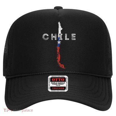 Chilean Map And Flag Distressed Chile Souvenir Hat