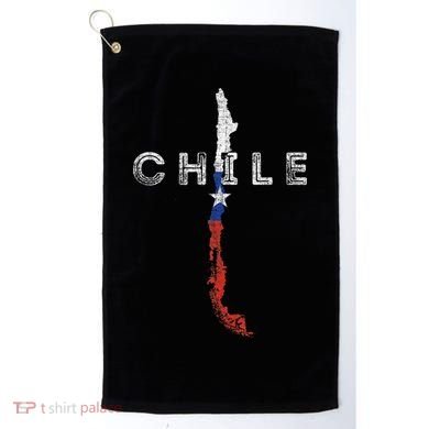 Chilean Map And Flag Distressed Chile Souvenir Golf Towel